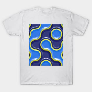 3D Pattern Curve Design T-Shirt